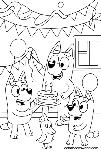 Bluey Family Birthday Decorations