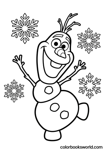 Olaf Among Snowflakes