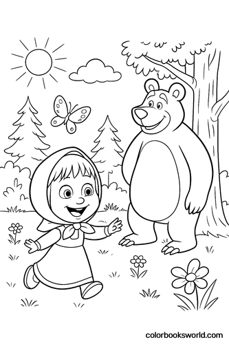 Masha Chasing Butterflies