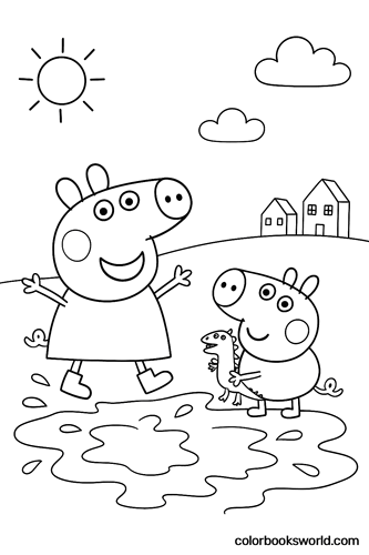 Peppa Jumps in a Puddle